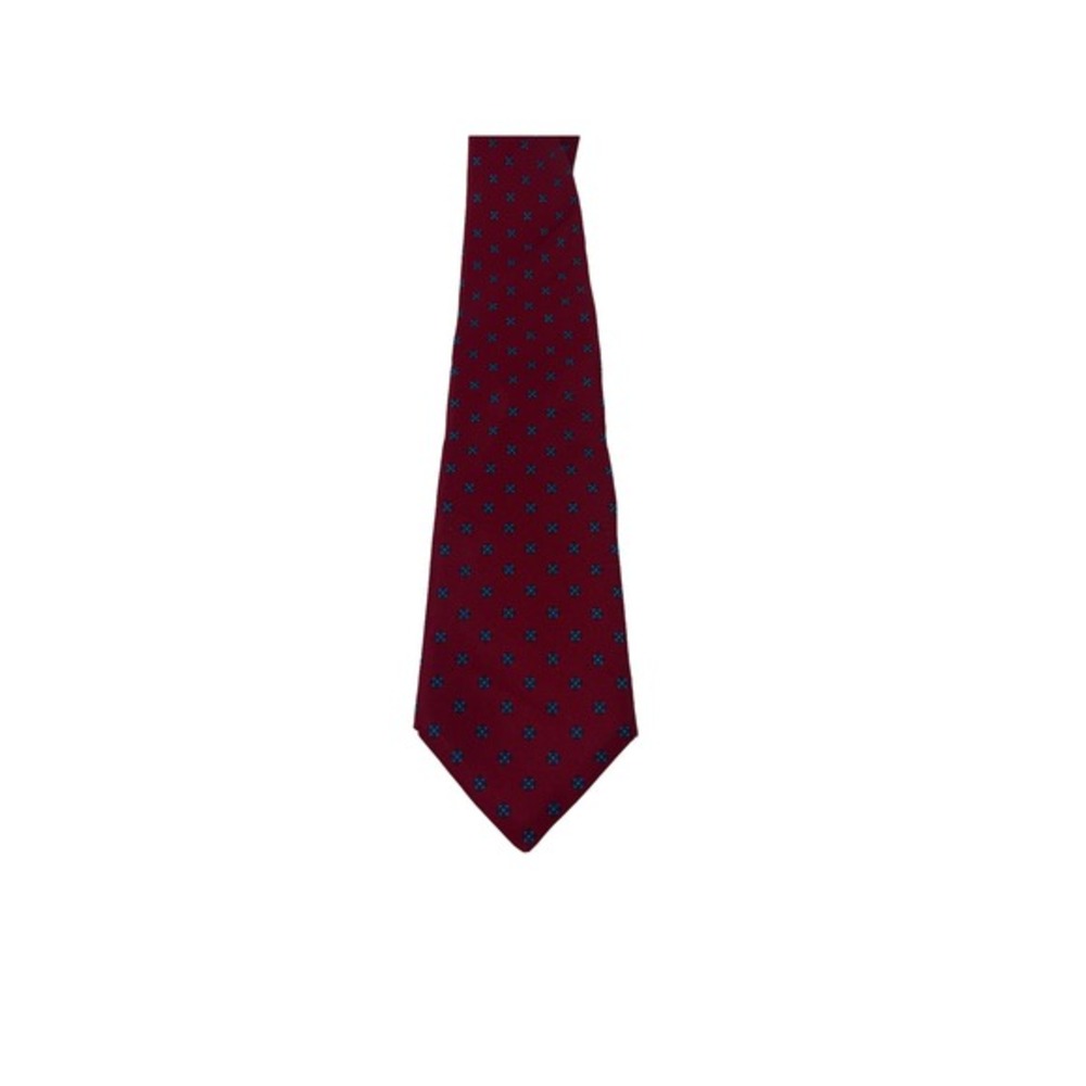 Vintage Christian Dior Silk Men's Tie‎ Necktie Red Geometric Made in USA Italy
